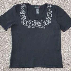 Women's Scarlett Short Sleeve Shirt Size 8 Black